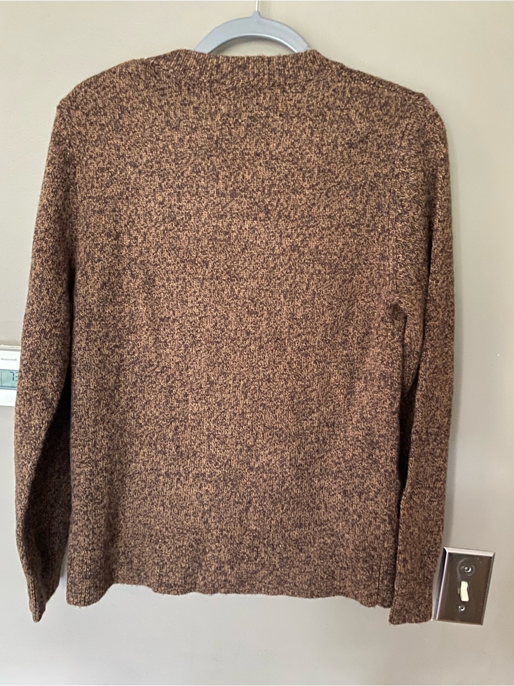 PENDLETON Brown Marled Washable Shetland  Wool Button Front Cardigan Sweater S - Picture 3 of 6
